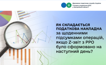 Як складається податкова накладна за щоденними підсумками операцій, якщо Z-звіт з РРО було сформовано на наступний день?