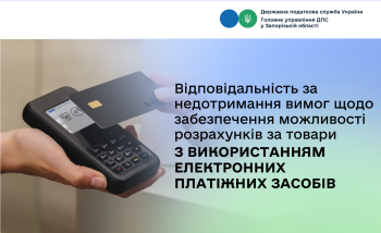 Відповідальність за недотримання вимог щодо забезпечення можливості розрахунків за товари з використанням електронних платіжних засобів