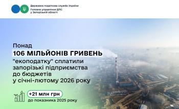 За забруднення довкілля запорізькі підприємства сплатили понад 106 мільйонів гривень