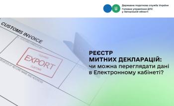 Реєстр митних декларацій: чи можна переглядати дані в Електронному кабінеті?