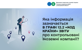 Яка інформація зазначається в графі 12.2 «Код країни» звіту про контрольовані іноземні компанії?