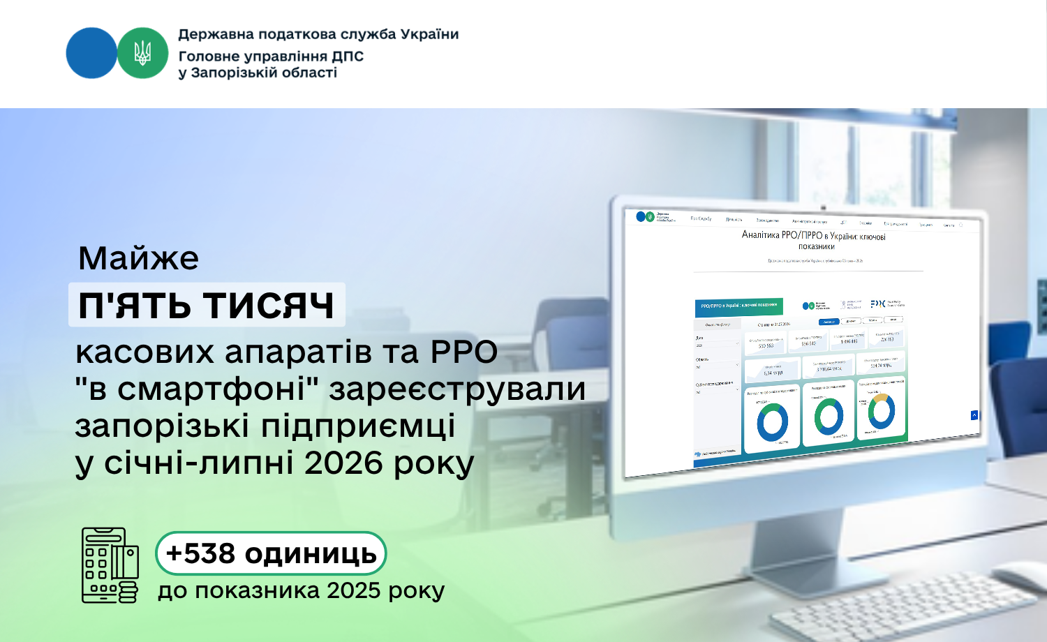 Запорізький бізнес підключив майже п'ять тисяч "РРО в смартфоні" та касових апаратів