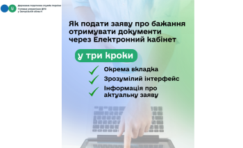 Як подати заяву на отримання документів онлайн через Електронний кабінет