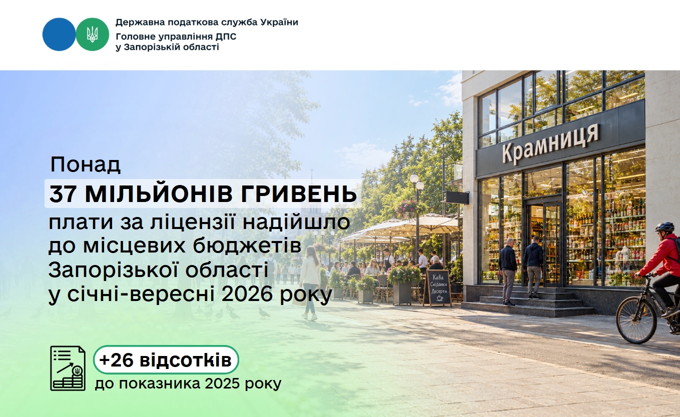 За ліцензії на продаж підакцизних товарів запорізькі підприємці сплатили 37 мільйонів гривень